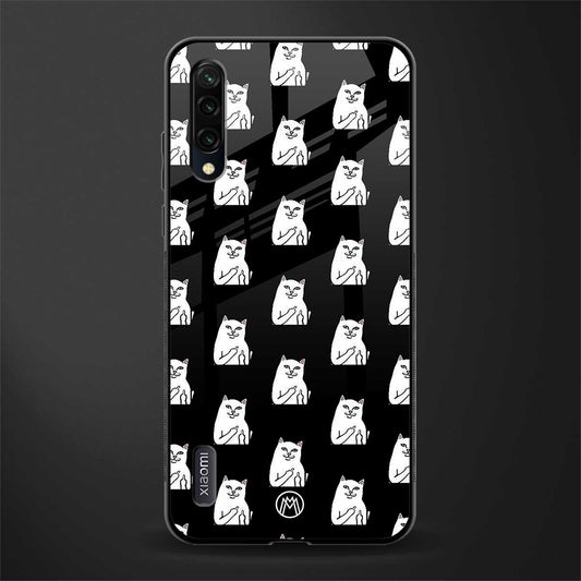 middle finger cat meme glass case for mi a3 redmi a3 image