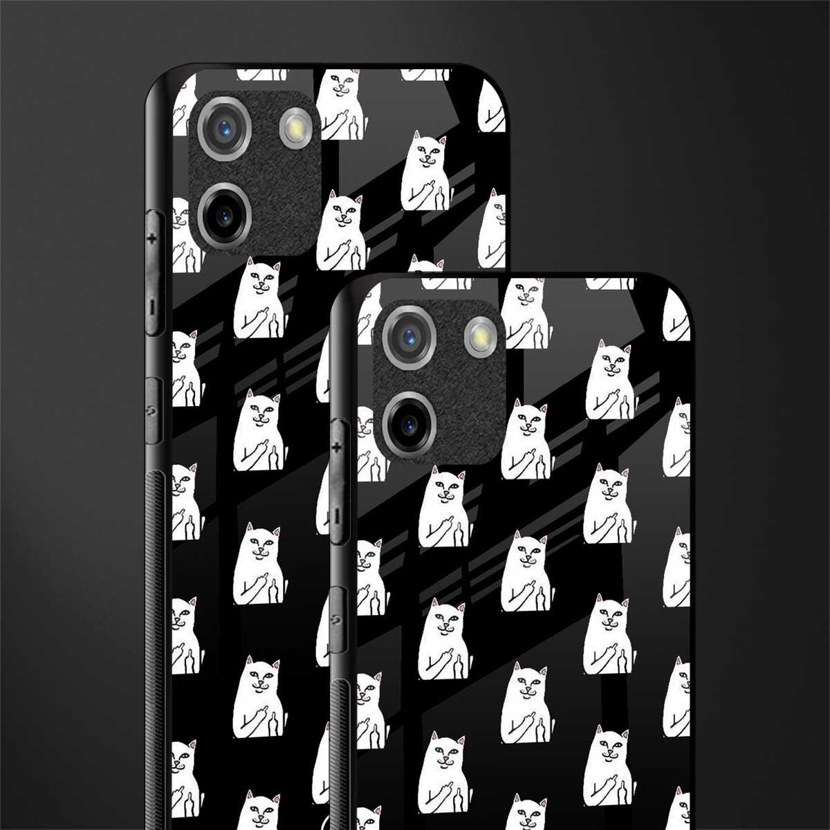 middle finger cat meme glass case for realme c11 image-2