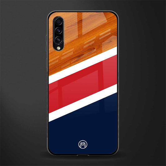 minimalistic wooden pattern glass case for samsung galaxy a70s image