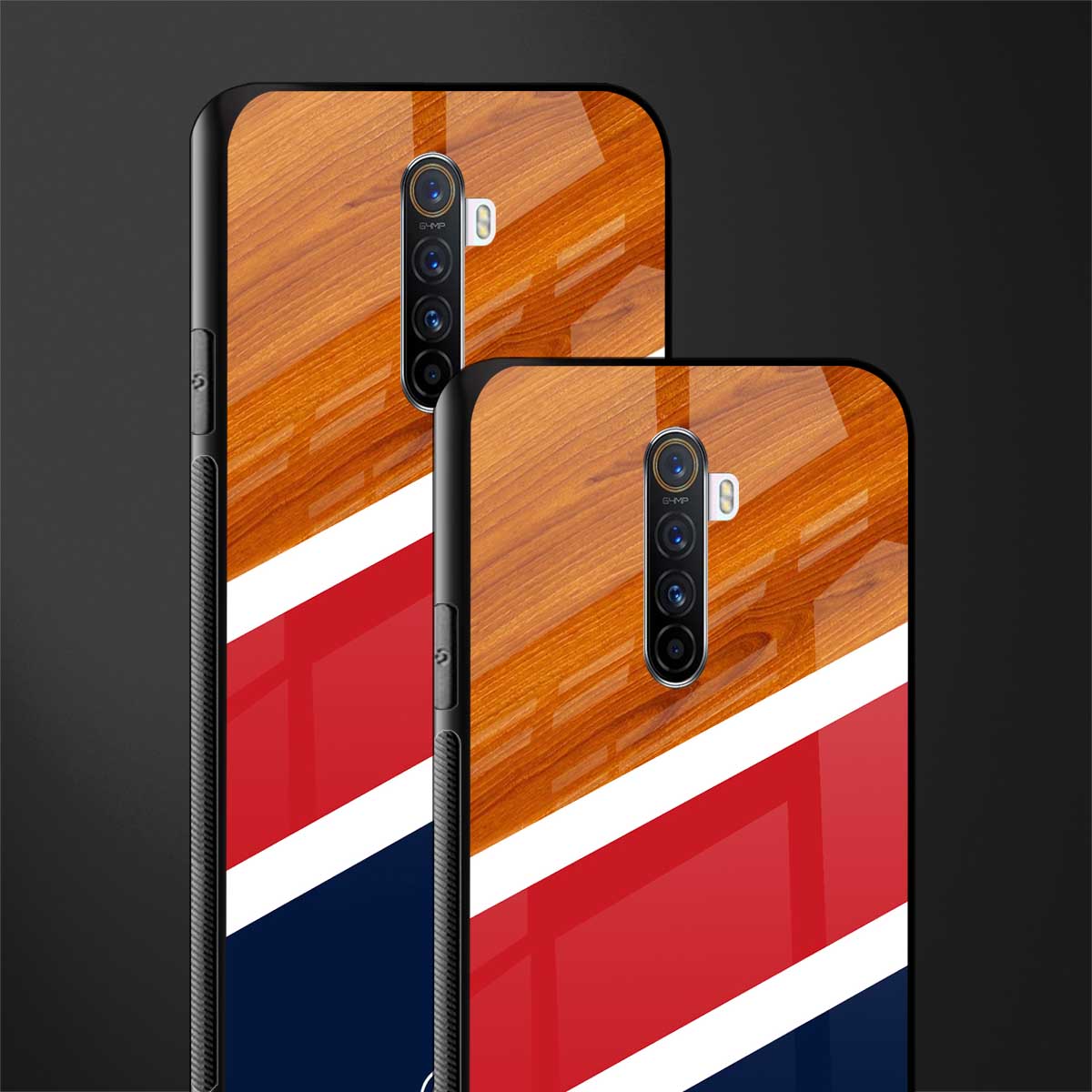 minimalistic wooden pattern glass case for realme x2 pro image-2