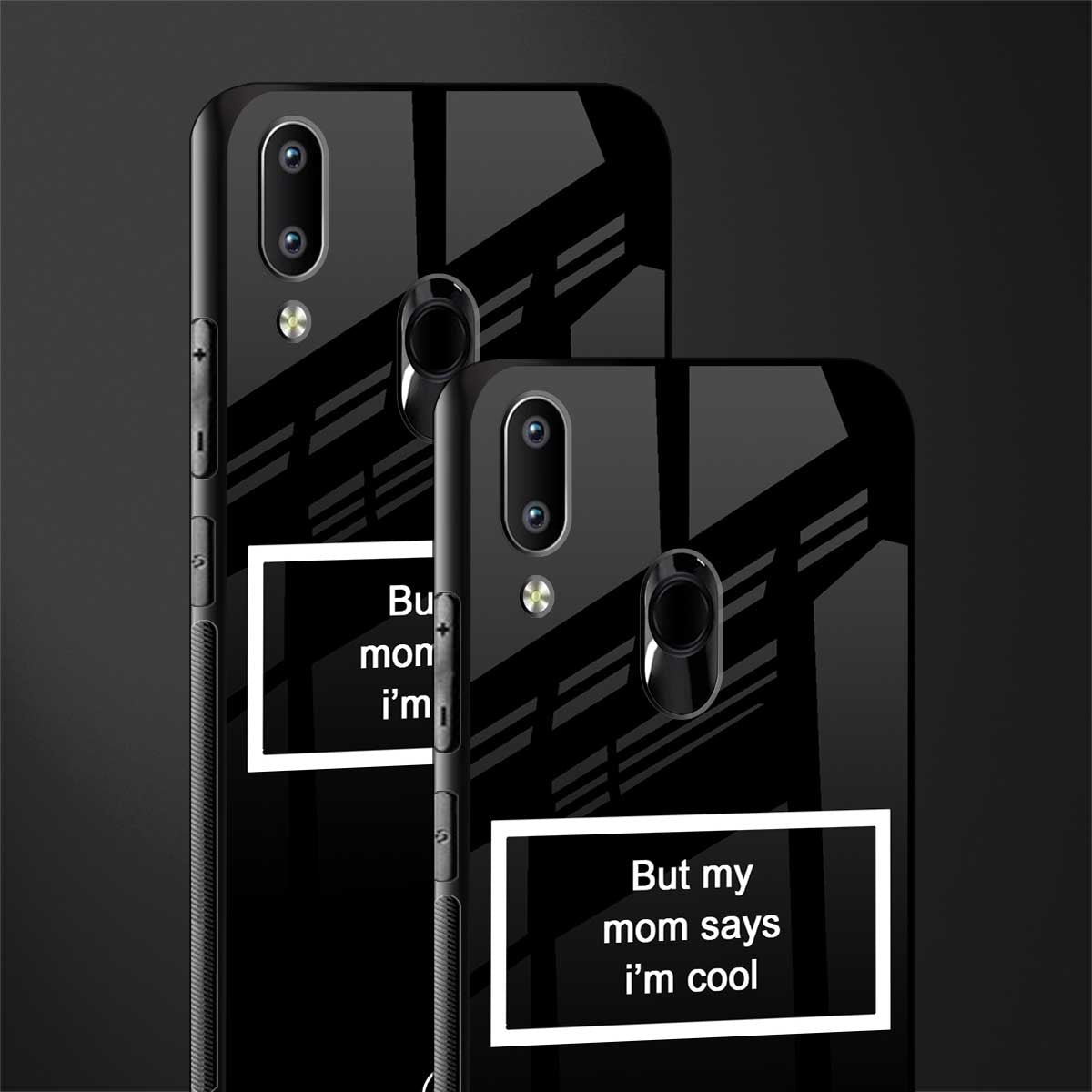mom says i'm cool black glass case for vivo y95 image-2