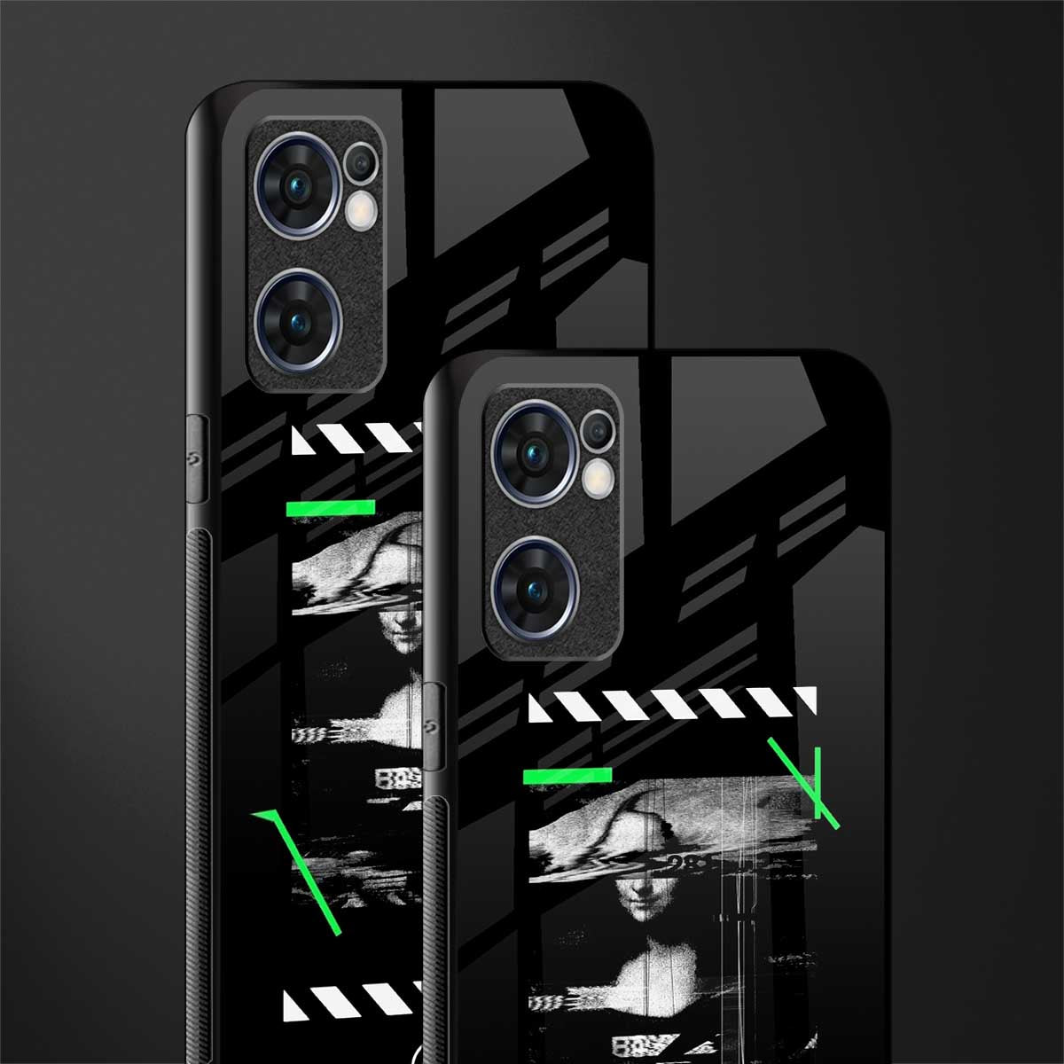 mona lisa art glass case for oppo reno7 5g image-2