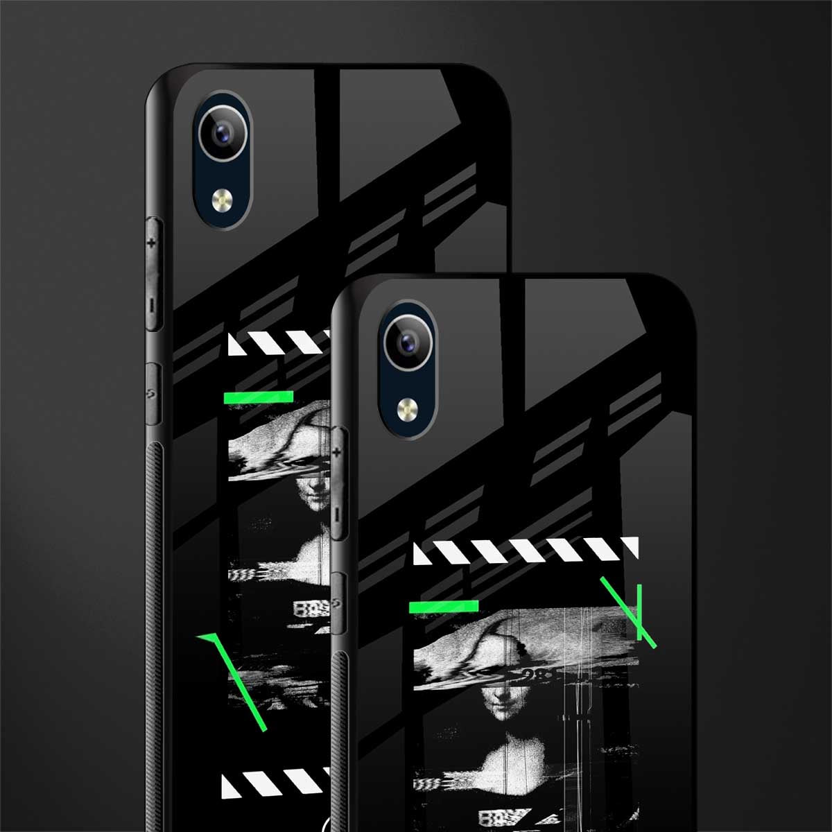 mona lisa art glass case for vivo y1s without fingerprint image-2