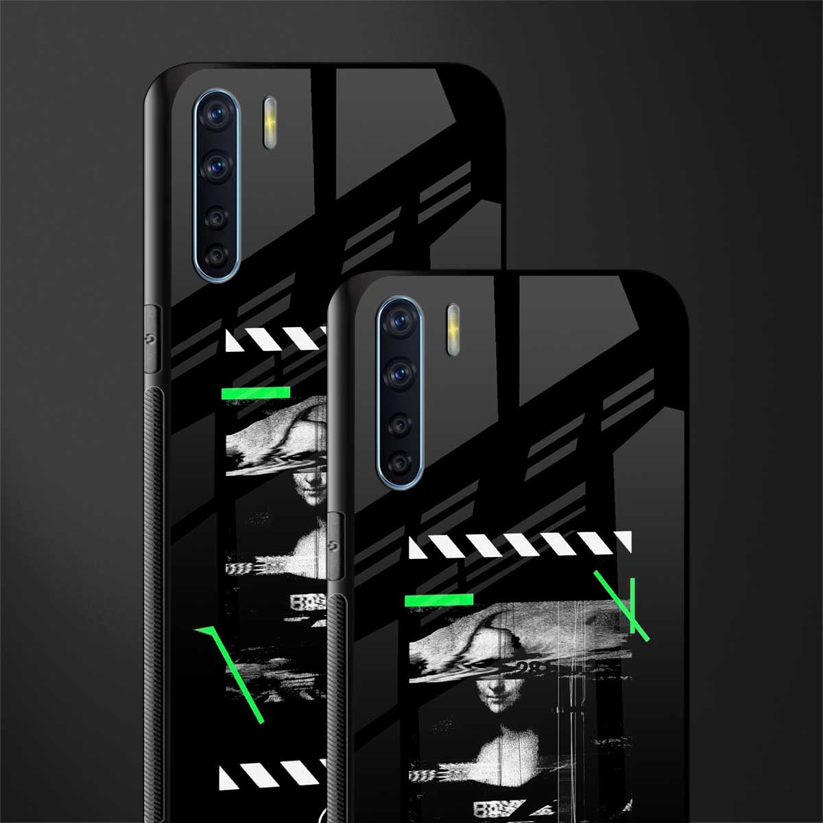 mona lisa art glass case for oppo f15 image-2