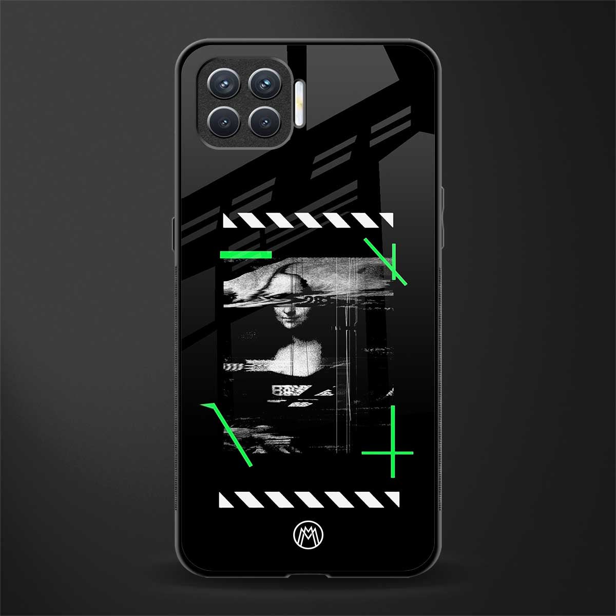 mona lisa art glass case for oppo f17 pro image