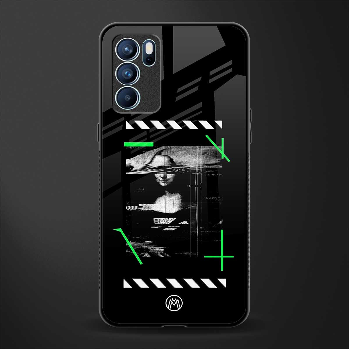 mona lisa art glass case for oppo reno6 5g image
