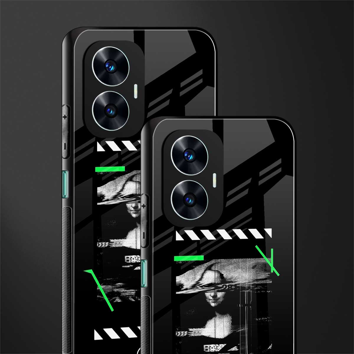 mona lisa art back phone cover | glass case for realme c55