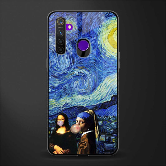 mona lisa starry night glass case for realme 5 pro image