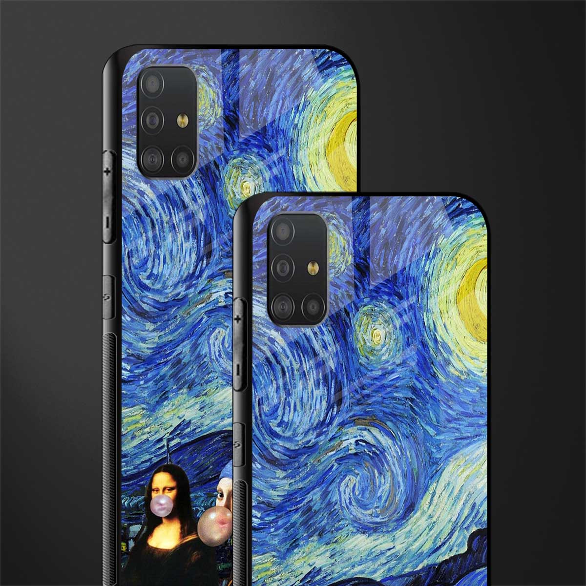 mona lisa starry night glass case for samsung galaxy a51 image-2