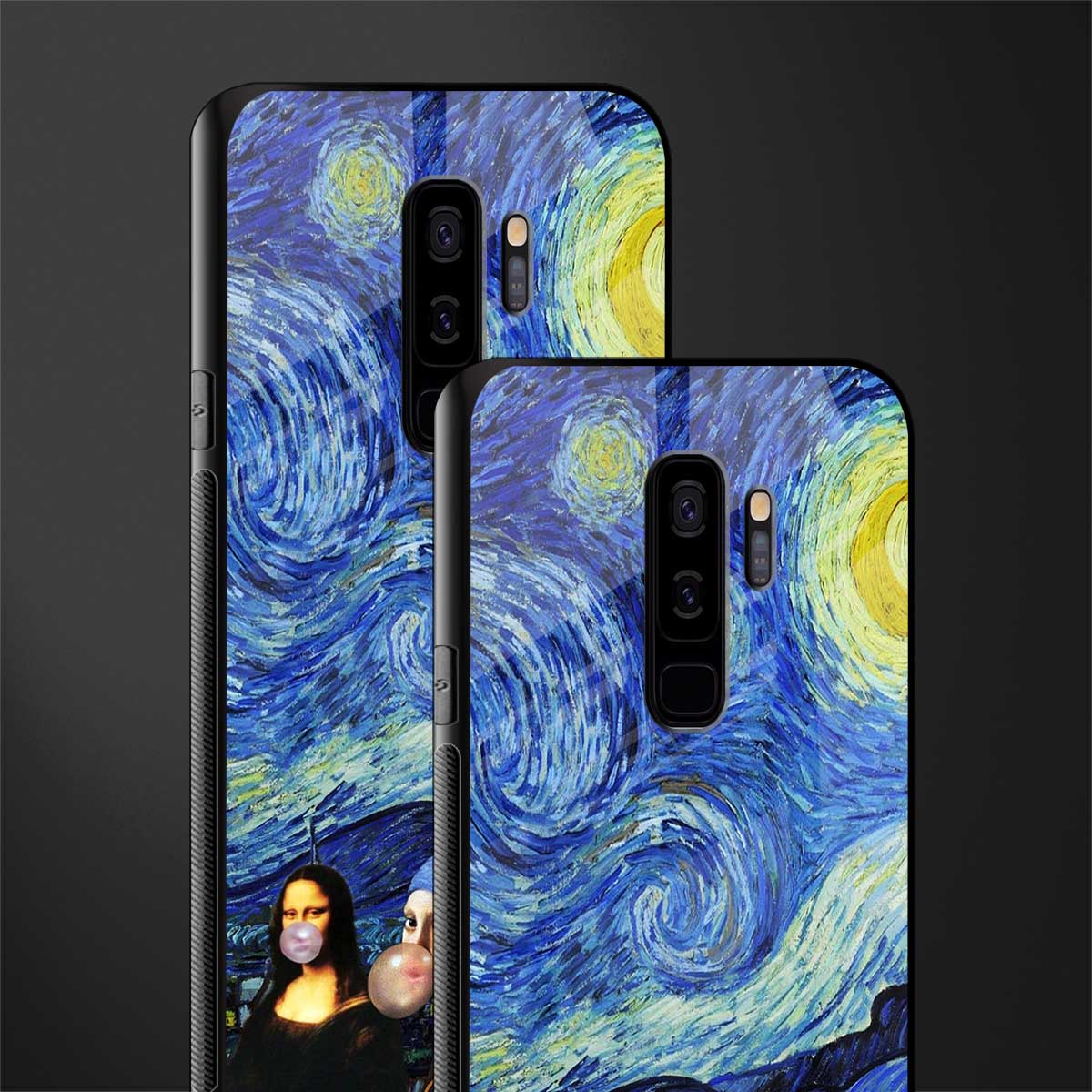 mona lisa starry night glass case for samsung galaxy s9 plus image-2