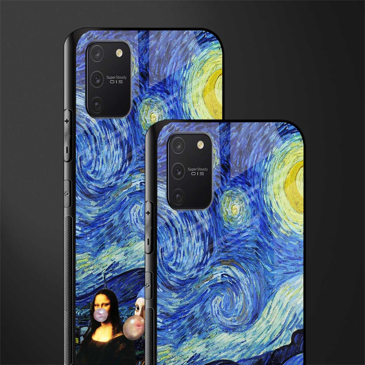 mona lisa starry night glass case for samsung galaxy a91 image-2
