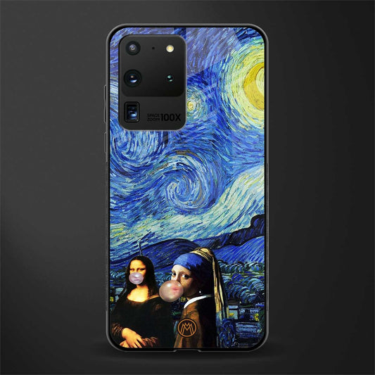 mona lisa starry night glass case for samsung galaxy s20 ultra image