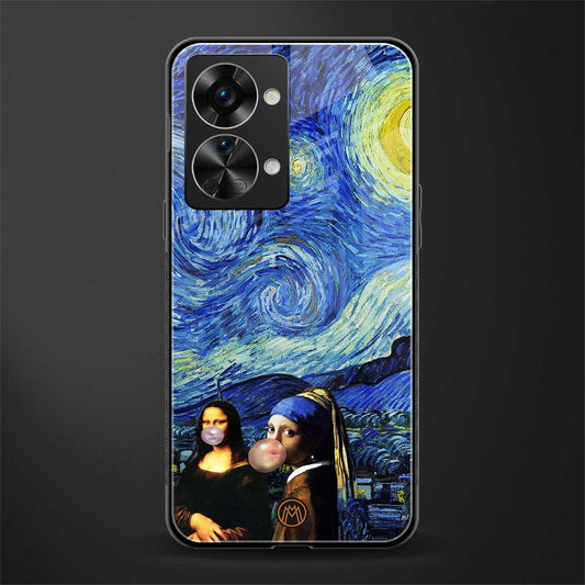 mona lisa starry night glass case for phone case | glass case for oneplus nord 2t 5g