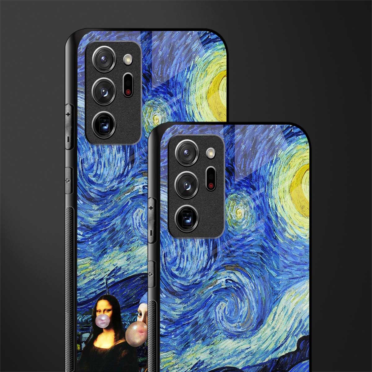 mona lisa starry night glass case for samsung galaxy note 20 ultra 5g image-2