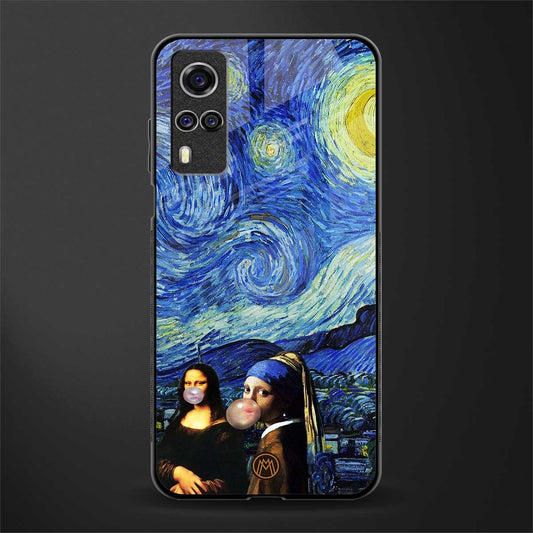 mona lisa starry night glass case for vivo y51 image