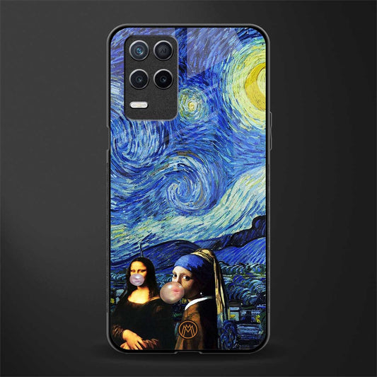 mona lisa starry night glass case for realme 8s 5g image