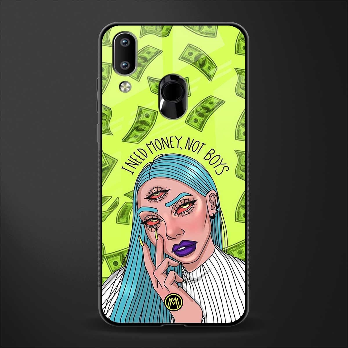 money over boys glass case for vivo y91 image
