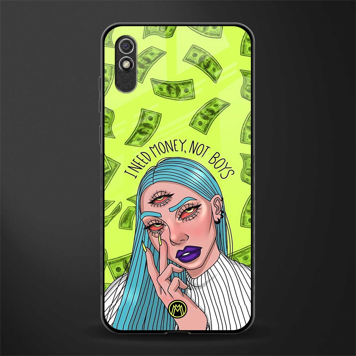 money over boys glass case for redmi 9i image