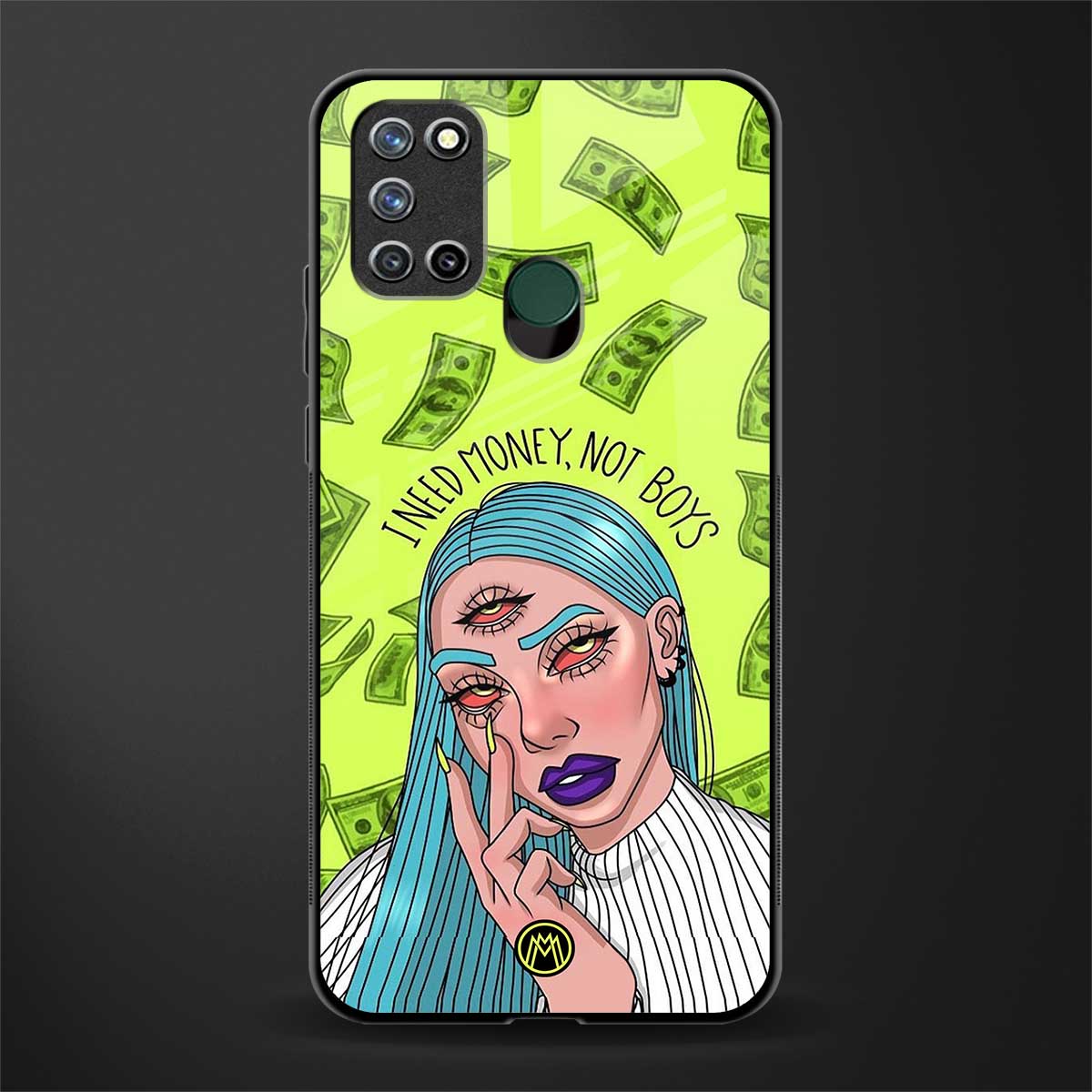 money over boys glass case for realme 7i image