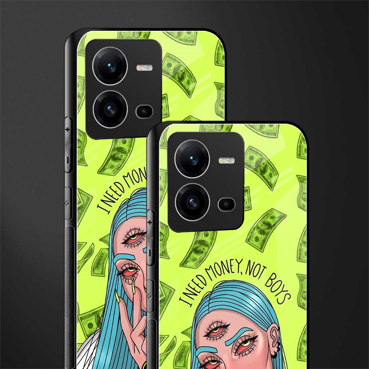 money over boys back phone cover | glass case for vivo v25-5g