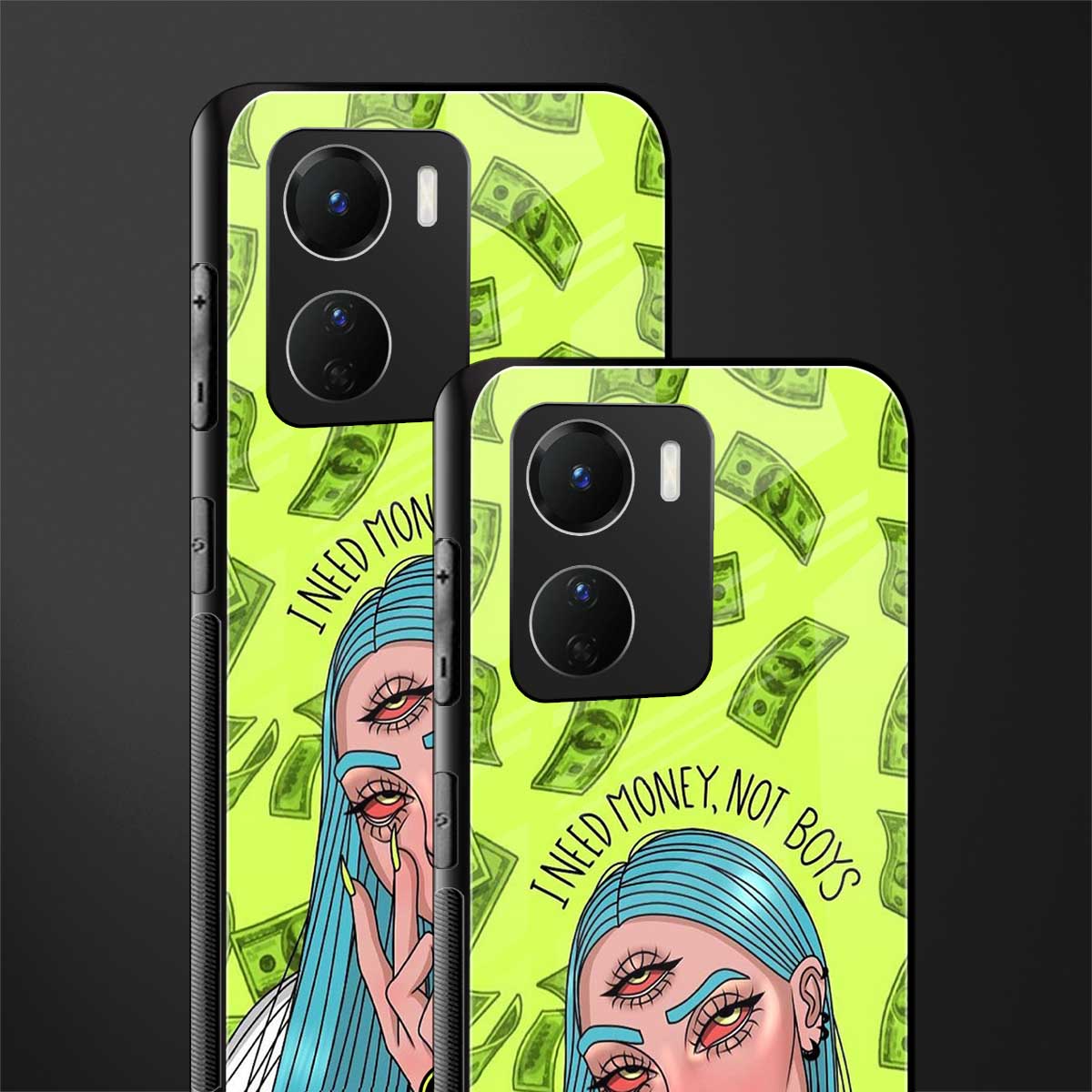money over boys back phone cover | glass case for vivo y16