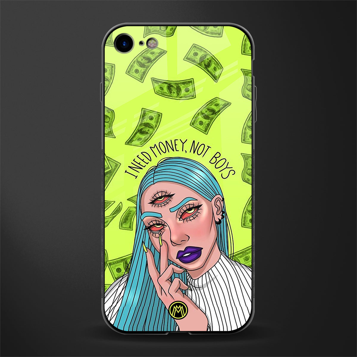 money over boys glass case for iphone se 2020 image