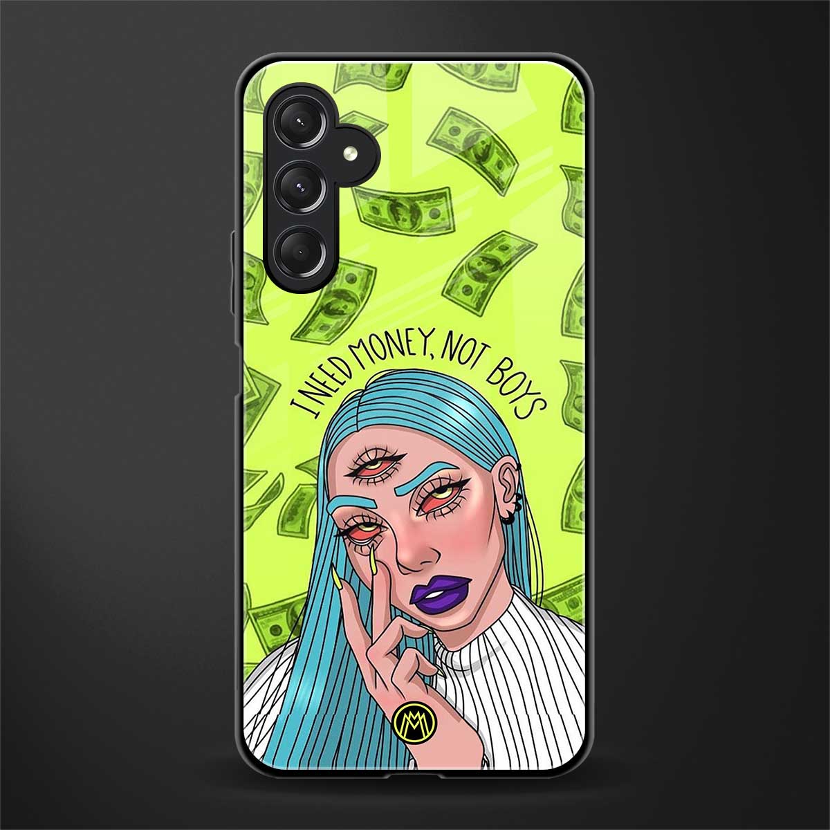 money over boys back phone cover | glass case for samsun galaxy a24 4g