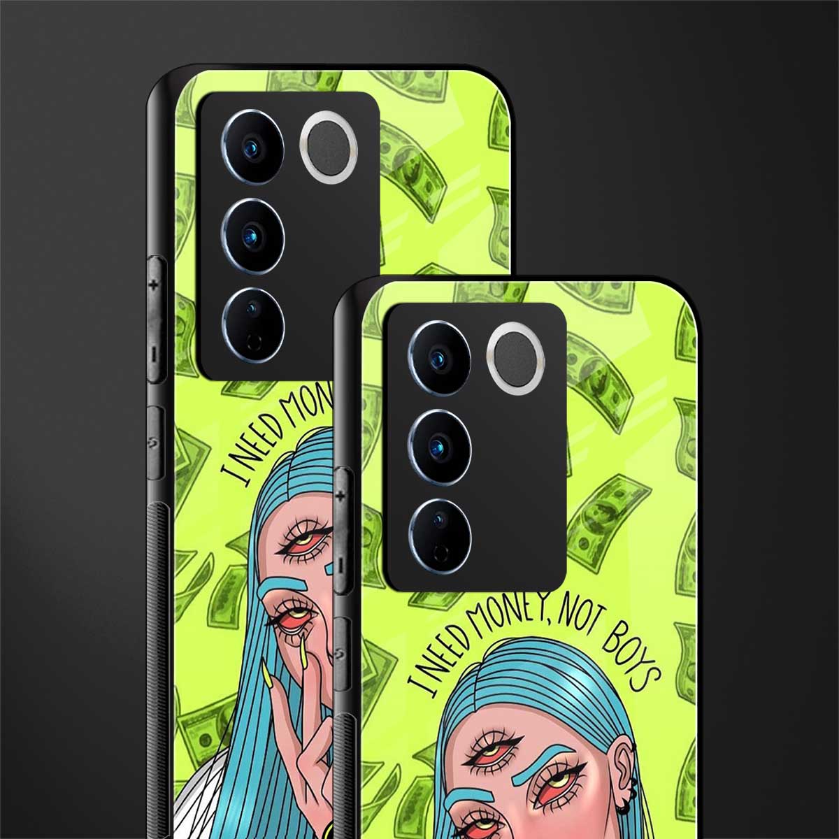 money over boys back phone cover | glass case for vivo v27 pro 5g