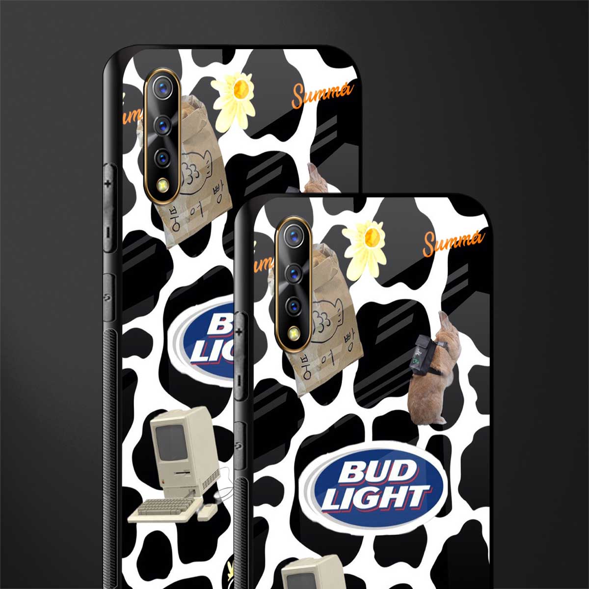 moo moo summer vibes glass case for vivo z1x image-2
