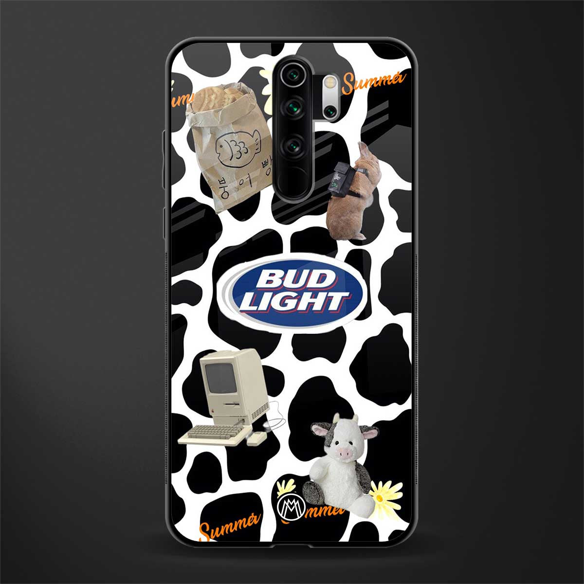 moo moo summer vibes glass case for redmi note 8 pro image