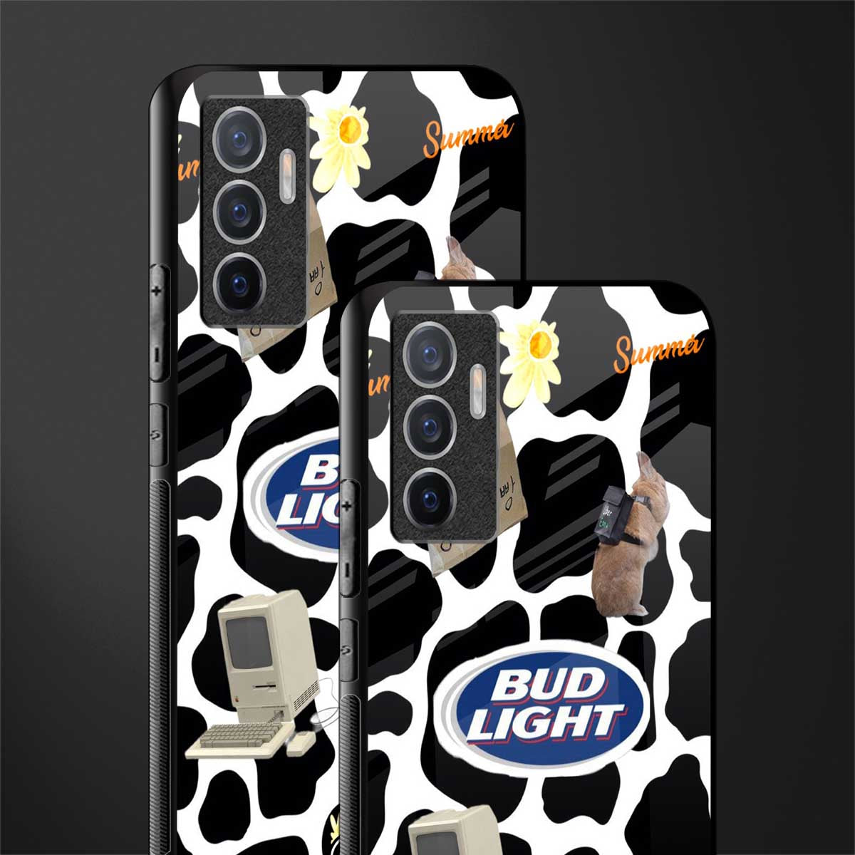 moo moo summer vibes glass case for vivo v23e image-2