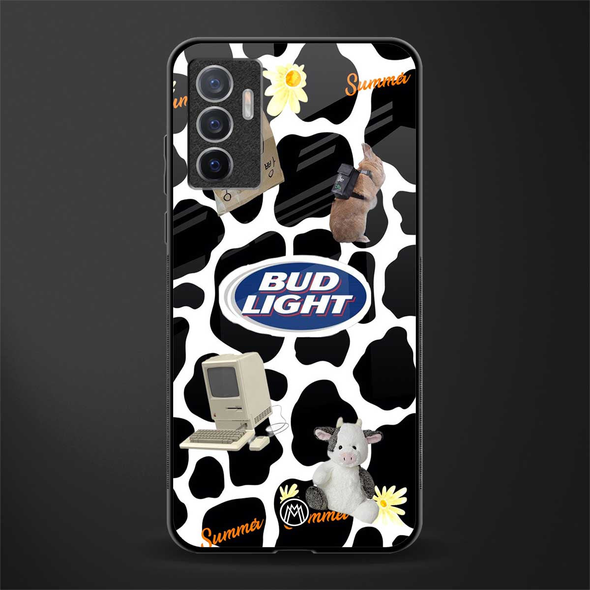 moo moo summer vibes glass case for vivo v23e image