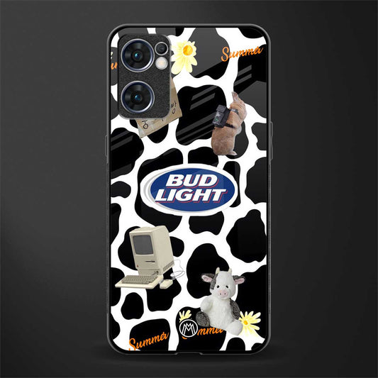 moo moo summer vibes glass case for oppo reno7 5g image