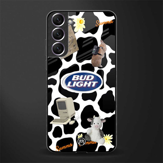 moo moo summer vibes glass case for samsung galaxy s22 5g image