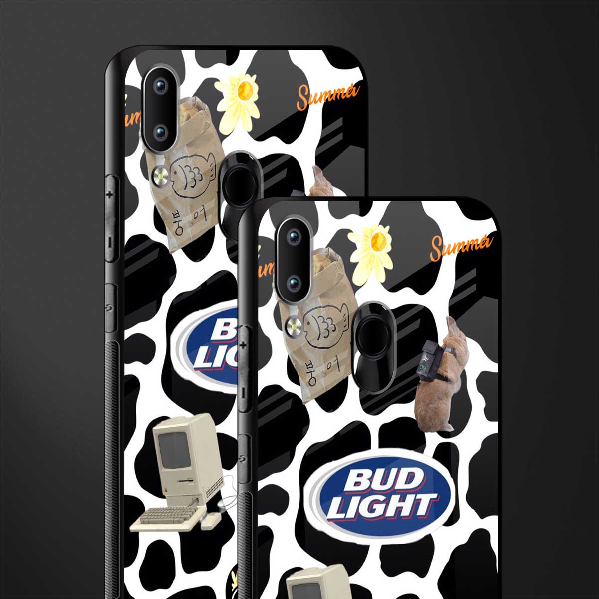 moo moo summer vibes glass case for vivo y91 image-2