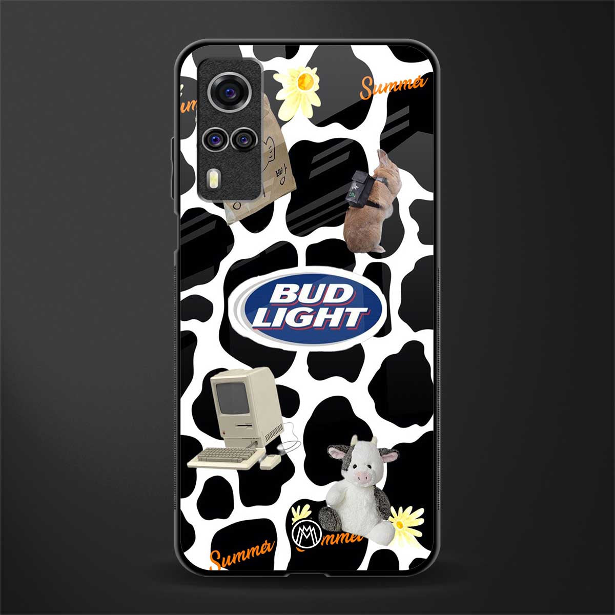 moo moo summer vibes glass case for vivo y51 image