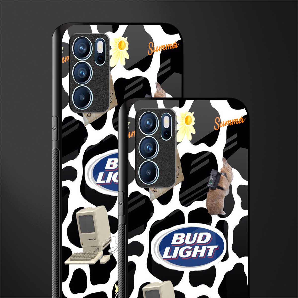 moo moo summer vibes glass case for oppo reno6 5g image-2