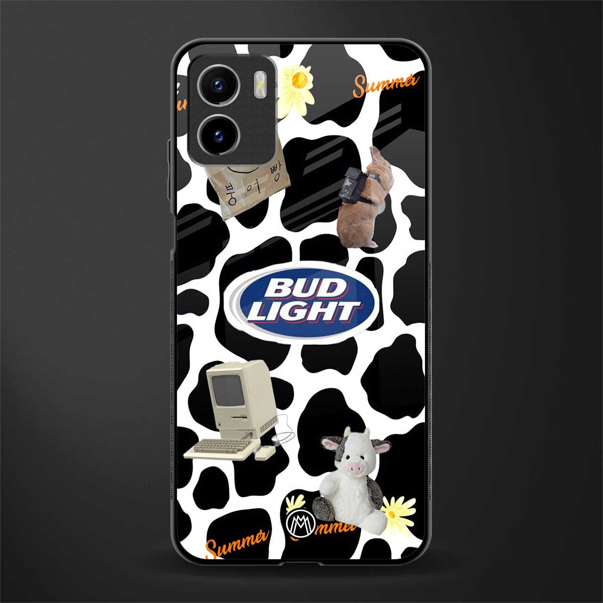 moo moo summer vibes glass case for vivo y15s image