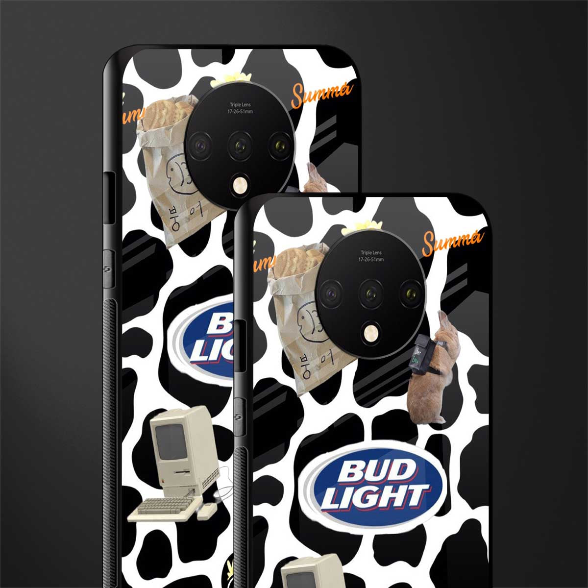 moo moo summer vibes glass case for oneplus 7t image-2