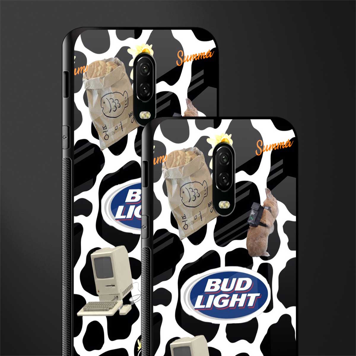 moo moo summer vibes glass case for oneplus 6t image-2