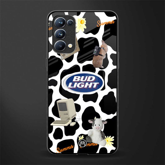 moo moo summer vibes back phone cover | glass case for oppo reno 5