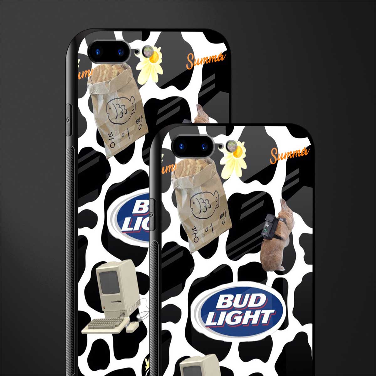 moo moo summer vibes glass case for iphone 7 plus image-2