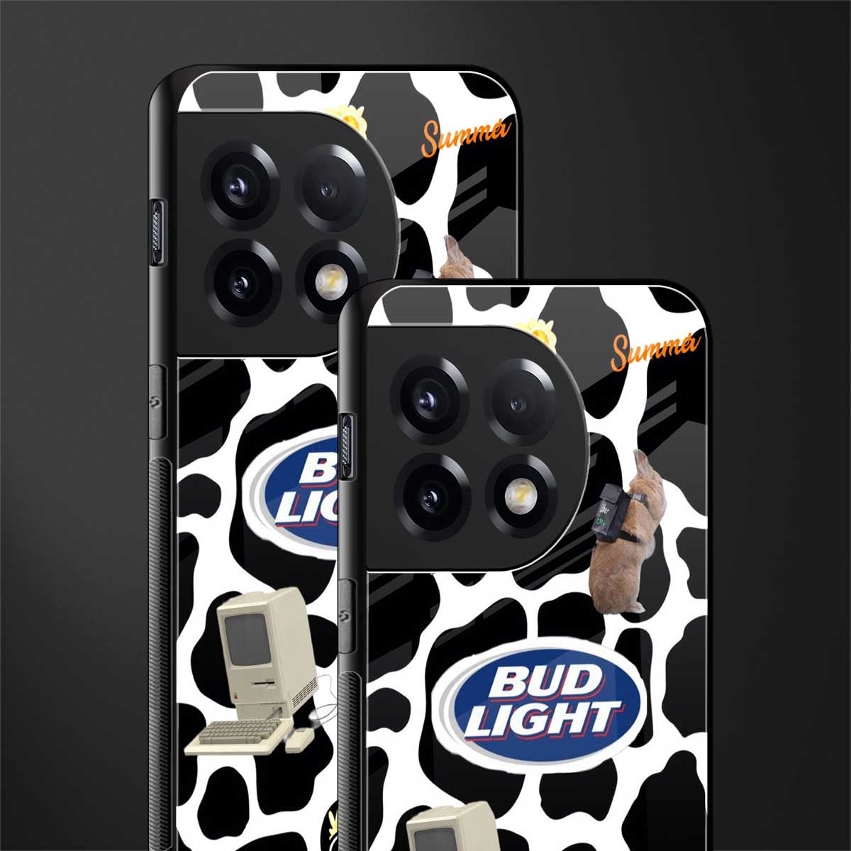 moo moo summer vibes back phone cover | glass case for oneplus 11r