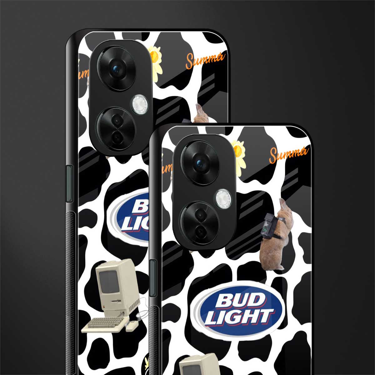 moo moo summer vibes back phone cover | glass case for oneplus nord ce 3 lite