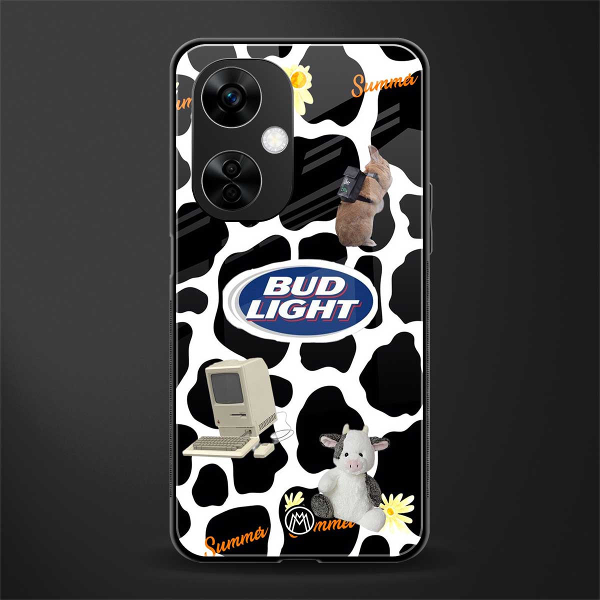moo moo summer vibes back phone cover | glass case for oneplus nord ce 3 lite