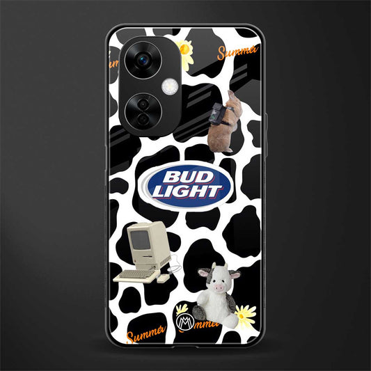 moo moo summer vibes back phone cover | glass case for oneplus nord ce 3 lite