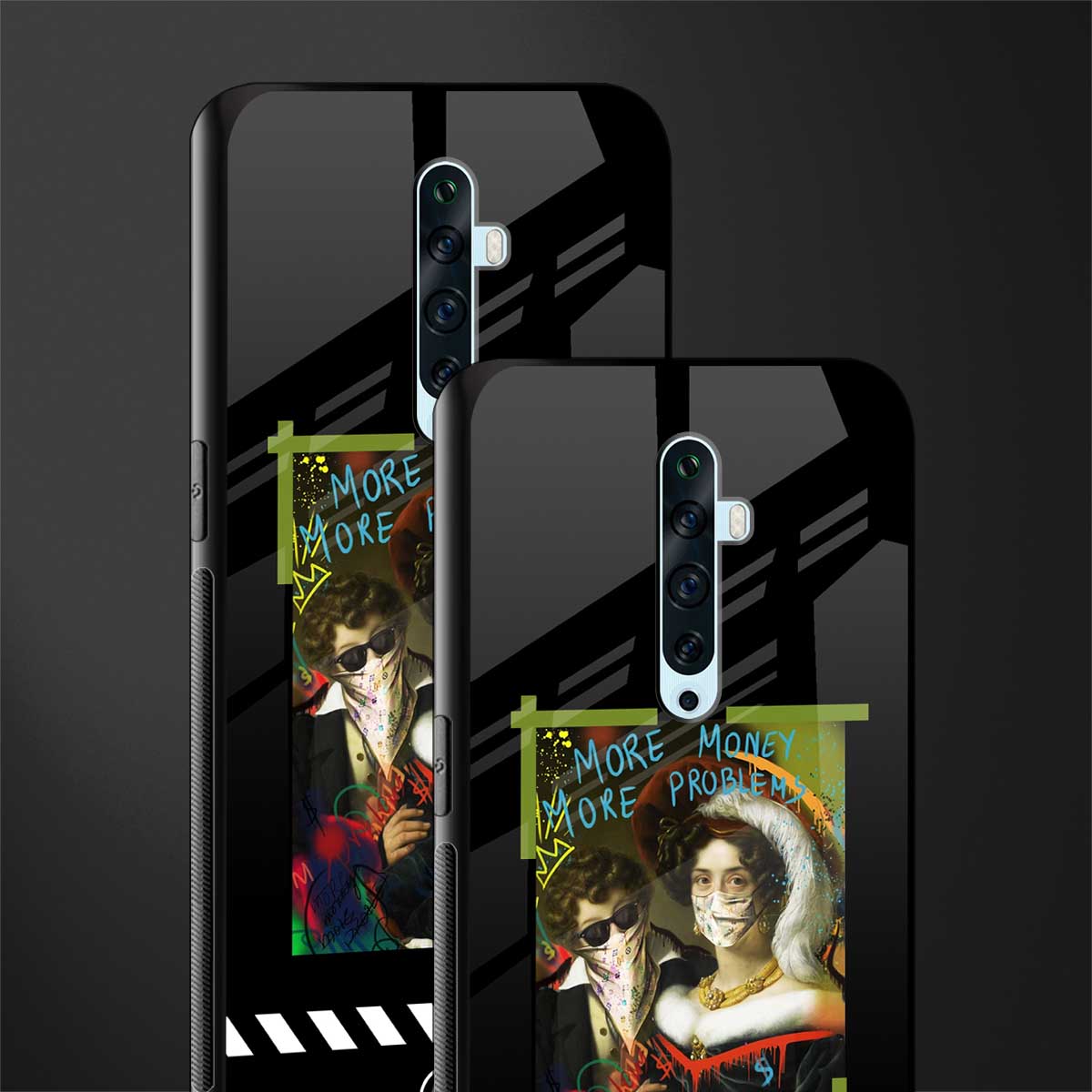 more money more problems glass case for oppo reno 2f image-2