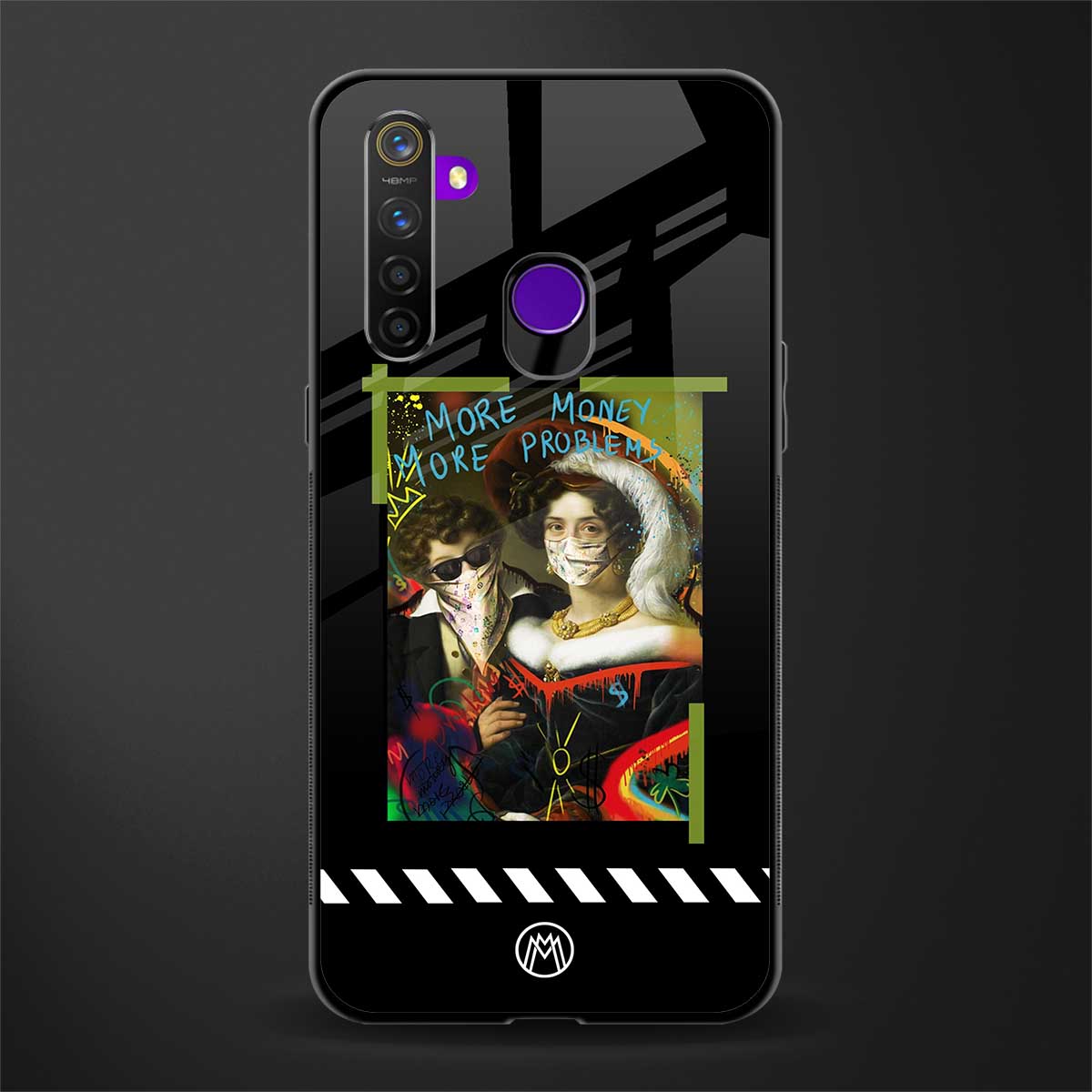 more money more problems glass case for realme 5s image
