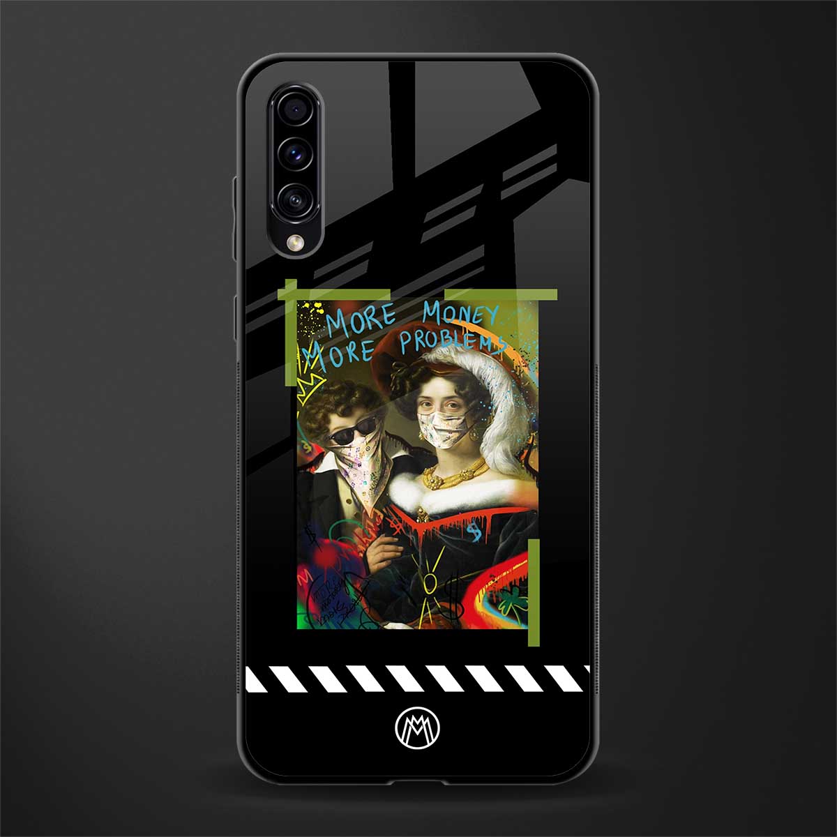 more money more problems glass case for samsung galaxy a70 image
