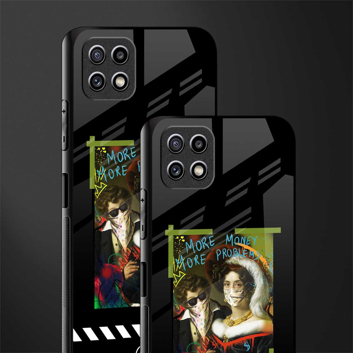more money more problems glass case for samsung galaxy a22 5g image-2